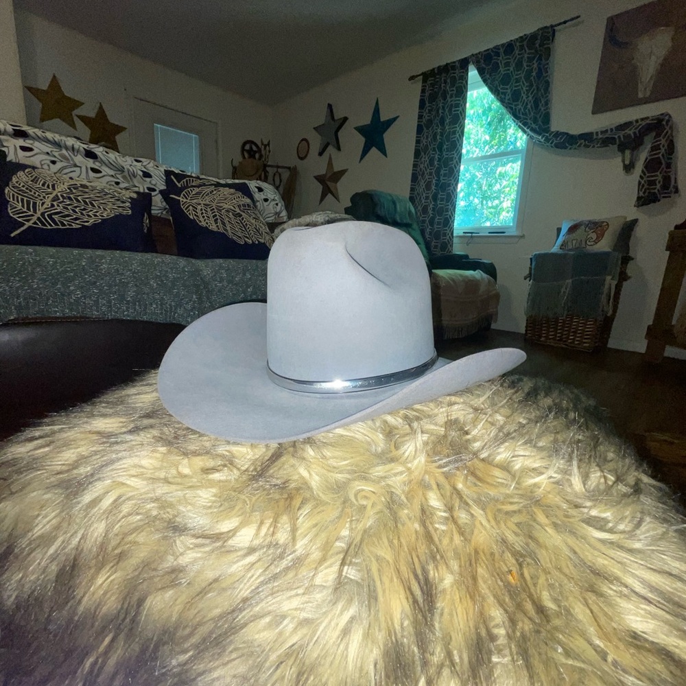 Gray Resistol self conforming hat